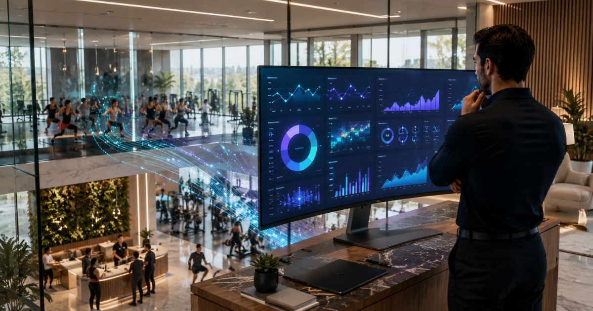 AI Business Intelligence for Gyms dashboard showing data‑driven insights