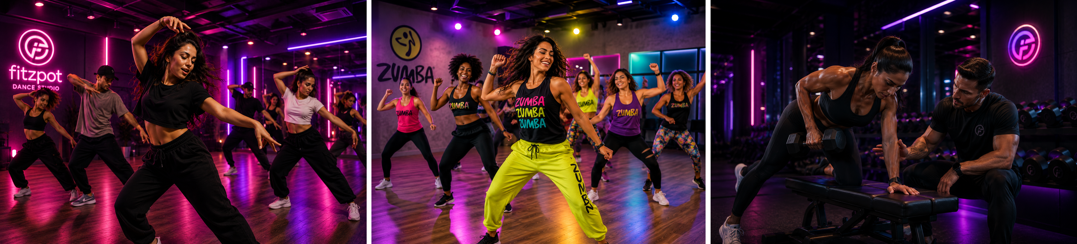 Fitzpot customers — personal trainer, Zumba class, yoga studio, pilates, dance studio, support team